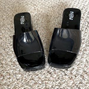NWT Black Chunky Heel Sandals